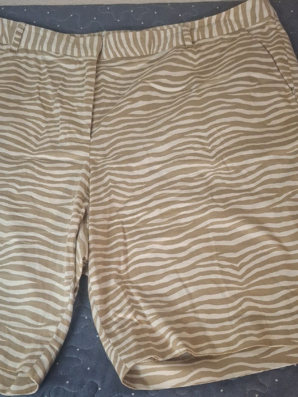 MICHAEL Michael Kors Beige and White Zebra Print Shorts size 18W